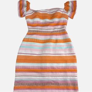 Hutch Off The Shoulder Striped Event Dress